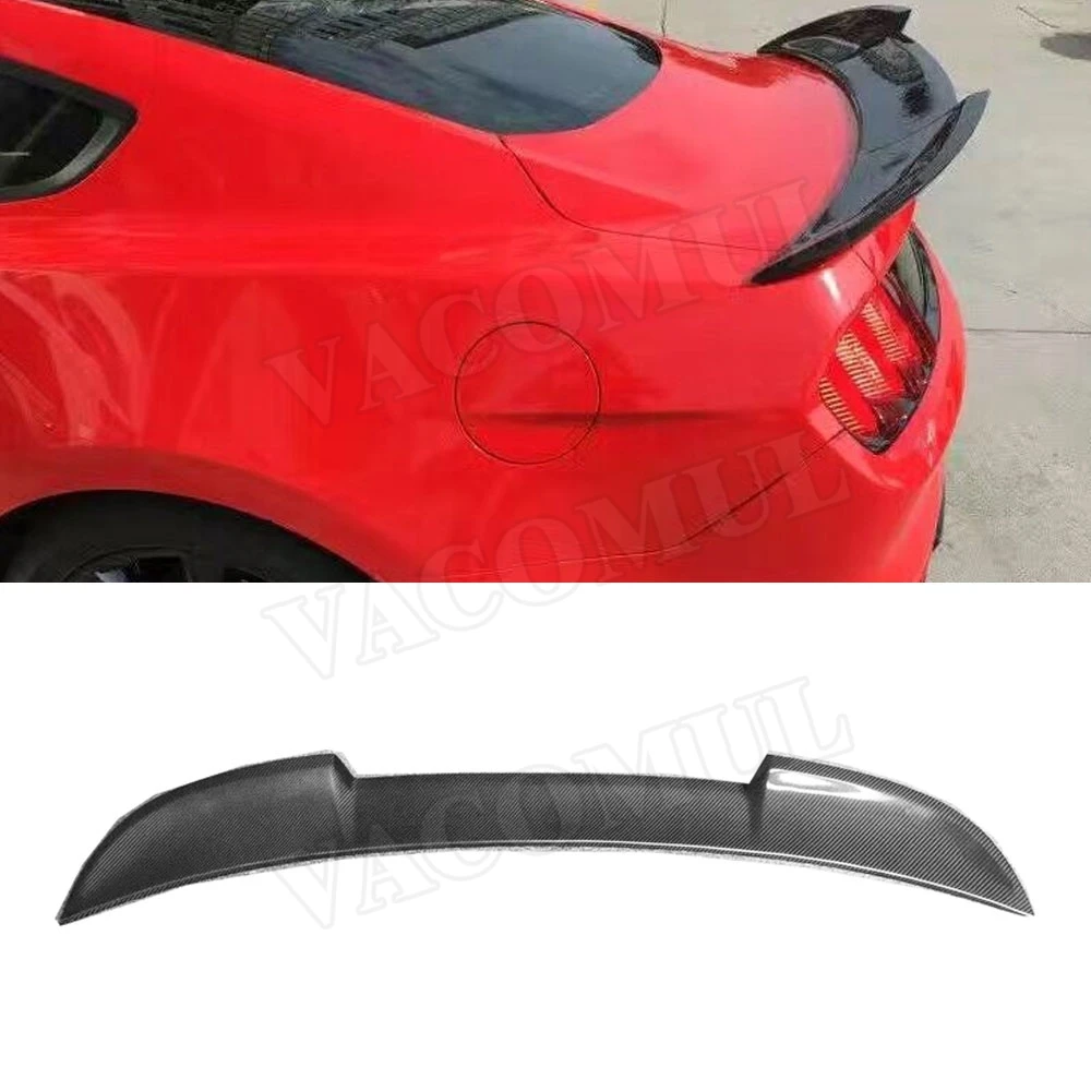 

Car Carbon Fiber Rear Lip Spoiler Wings for Ford Mustang GT V8 V6 GT350R Coupe 2015 2016 2017 Car styling FRP Bumper