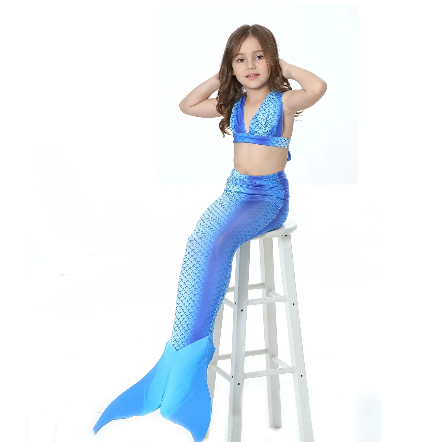 Купальный костюм русалки для взрослых детей маленьких девочек женщин Хэллоуина
