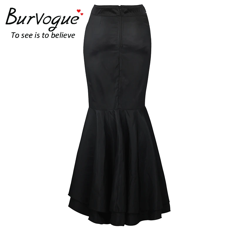 Burvogue стильная юбка Русалка стимпанк с высокой талией юбки модные Vestidos