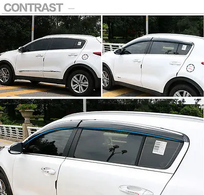 Подходит для 2017 KIA SPORTAGE боковое окно дождевые дефлекторы защита козырек погодные