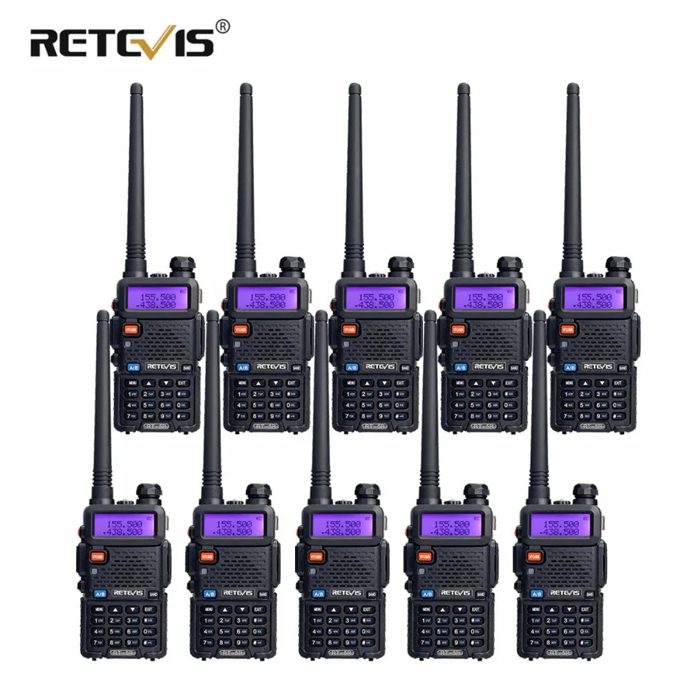 10 шт. Retevis RT5R портативная рация 5 Вт VHF UHF радиостанции VOX FM Портативные радиостанции Amador Hf Tranceiver коммуникатор 2 способ радио RT-5R