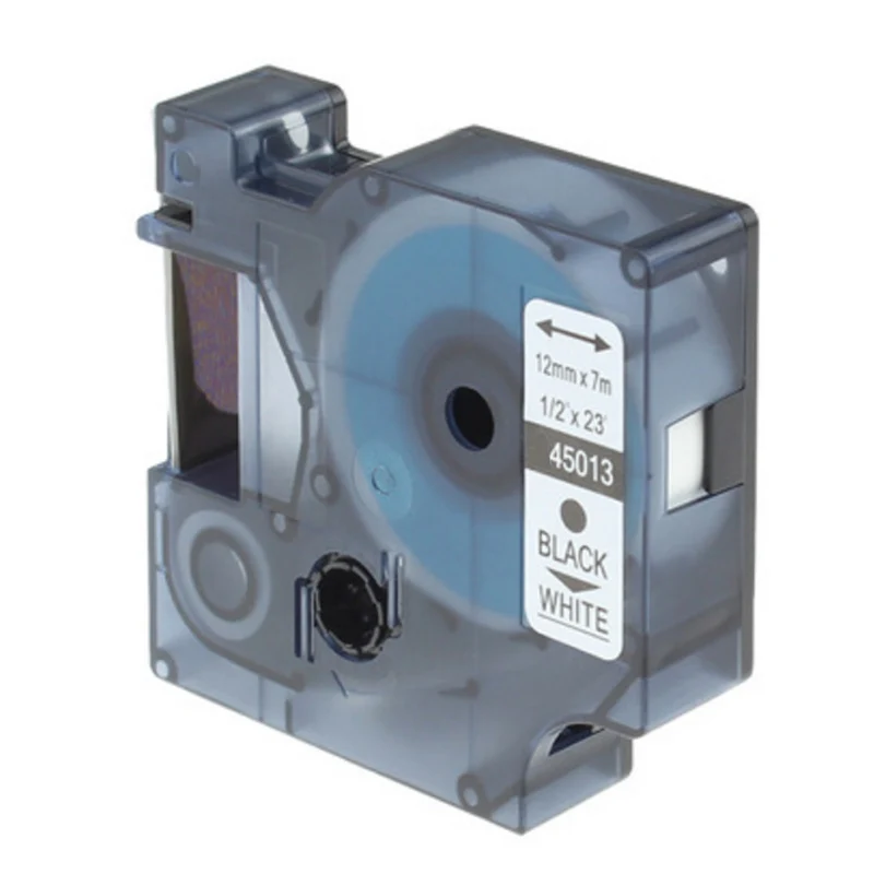 XIJIN LT 45013 совместим Dymo этикетка лента черного цвета на белом 12 мм * 7 м Letratage Labelmanager
