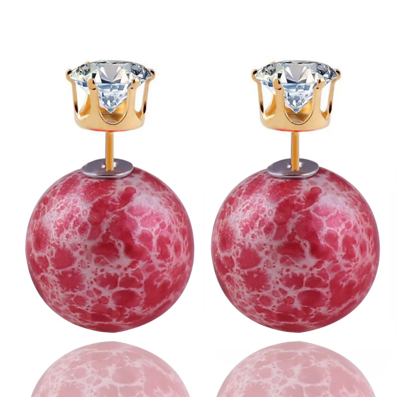 Женские серьги-гвоздики с жемчугом серьги геометрическим леопардовым принтом и