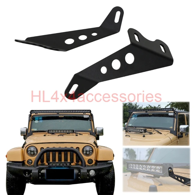 Черный стальной кронштейн для крепления светодиодного светильника Jeep Wrangler JK 2007