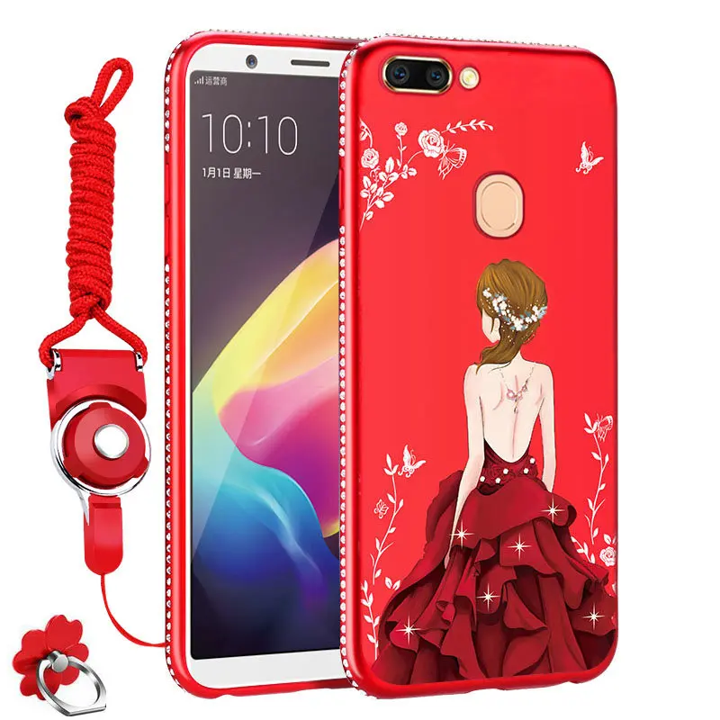 Мягкий чехол из ТПУ с блестящими 3D алмазами для OPPO Reno 10X Zoom Realme X Lite RX17 Neo Pro A3S A3