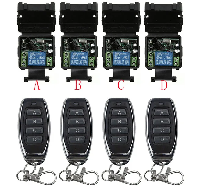 DC12V 24V 1CH мини Беспроводной RF пульт дистанционного управления выключатель света 10A