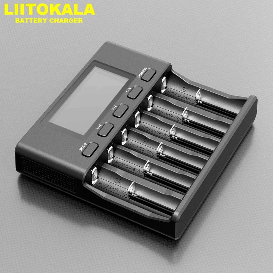 Зарядное устройство LiitoKala для аккумуляторов 18650 зарядное 6-слотовое