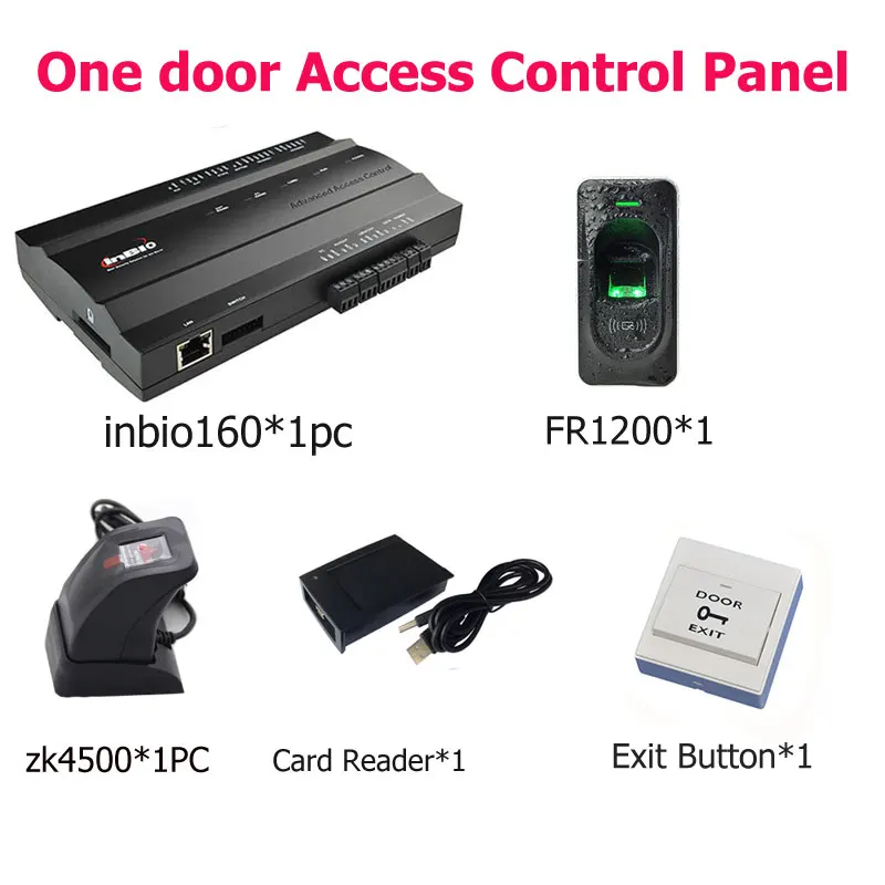 Inbio160 сканер отпечатков пальцев и RFID система контроля допуска к двери + FR1200 ZK4500