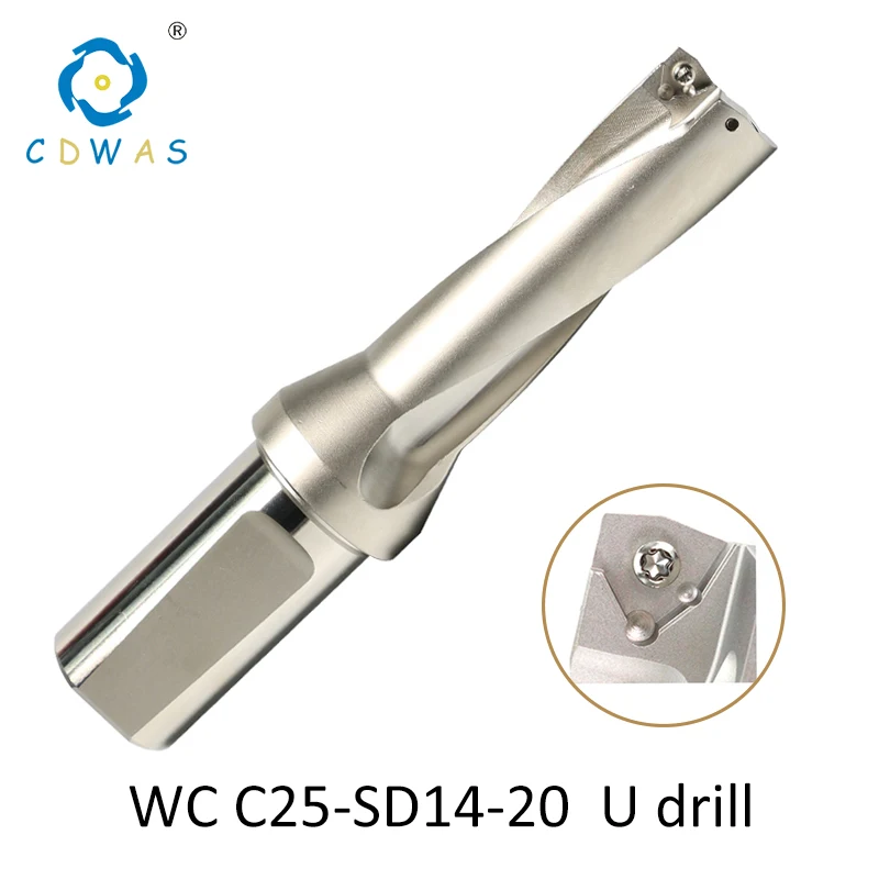 

WC C25 SD14 14MM - 20MM U Drilling Shallow Hole indexable insert drills 2D 3D 4D Fast Drill Bit CNC For WC Type Inserts