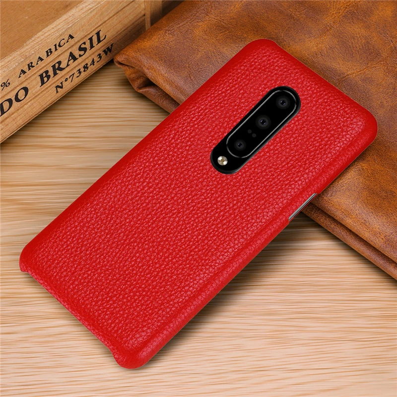 Для OnePlus 7 Pro 6T чехол для бизнеса из натуральной коровьей кожи матовый жесткий