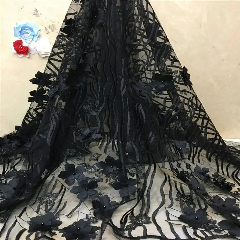2019 красивый вышивка Африки чистая кружевная ткань в нигерийском стиле