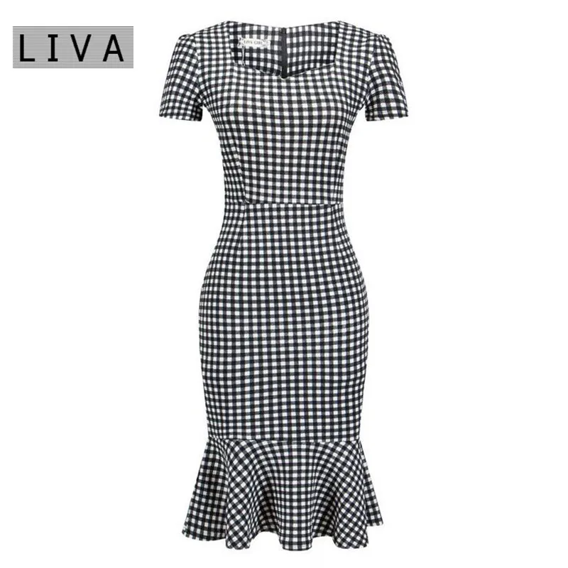 Платье карандаш с хвостом и баской большого размера S XXXL 2017|dress with open back|dresses clubdresses