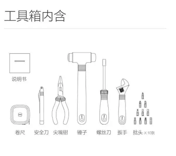 xiaomi mijia rice toolbox 6 plus 2 для инструментов внутри части коробка для хранения умный дом ящик для инструментов