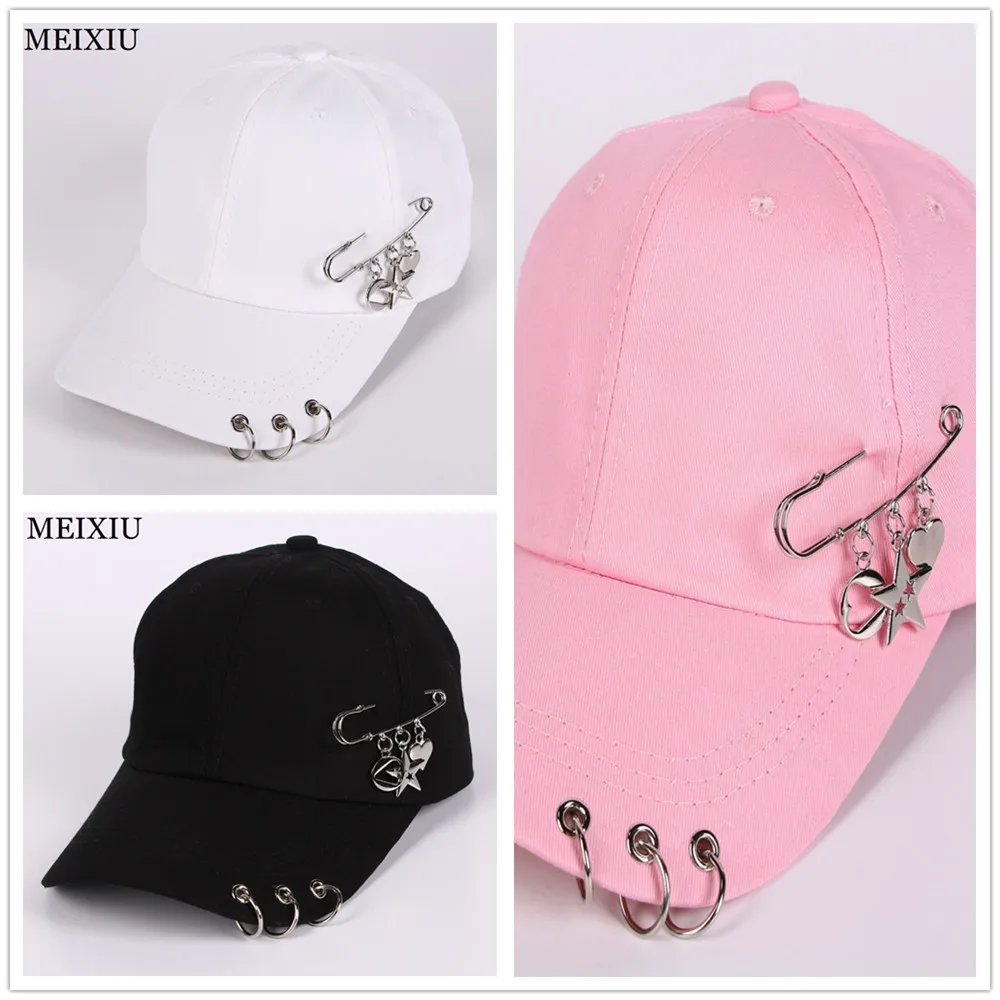 5 Шт./лот Оптовая Металлический Штырь и Хооп Бейсболка Для Женщин девушка Звезда