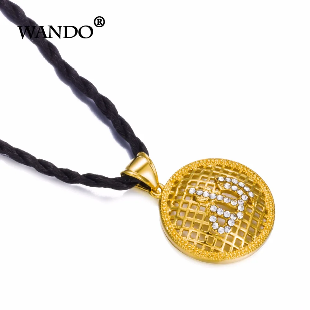 WANDO подвески и ожерелья золотого цвета Аллах арабские мусульманские ислам