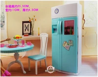 for barbie princess kitchen furniture 16 bjd doll restaurant tableware table chair refrigerator dining room toy accessories