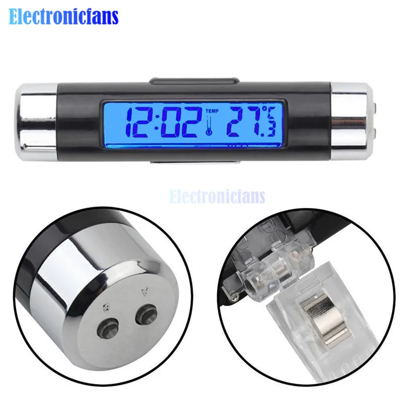 2 в 1 автомобильный термометр с синей/подсветкой и ЖК дисплеем|clock electronic|clock digital