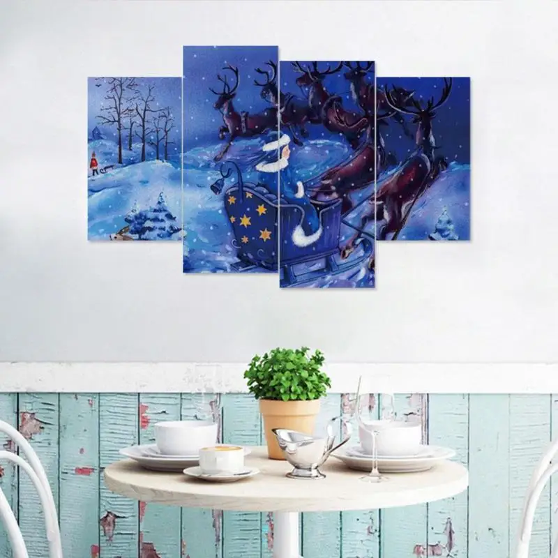 4 шт./компл. принт животных стены Стикеры Книги по искусству изображение с