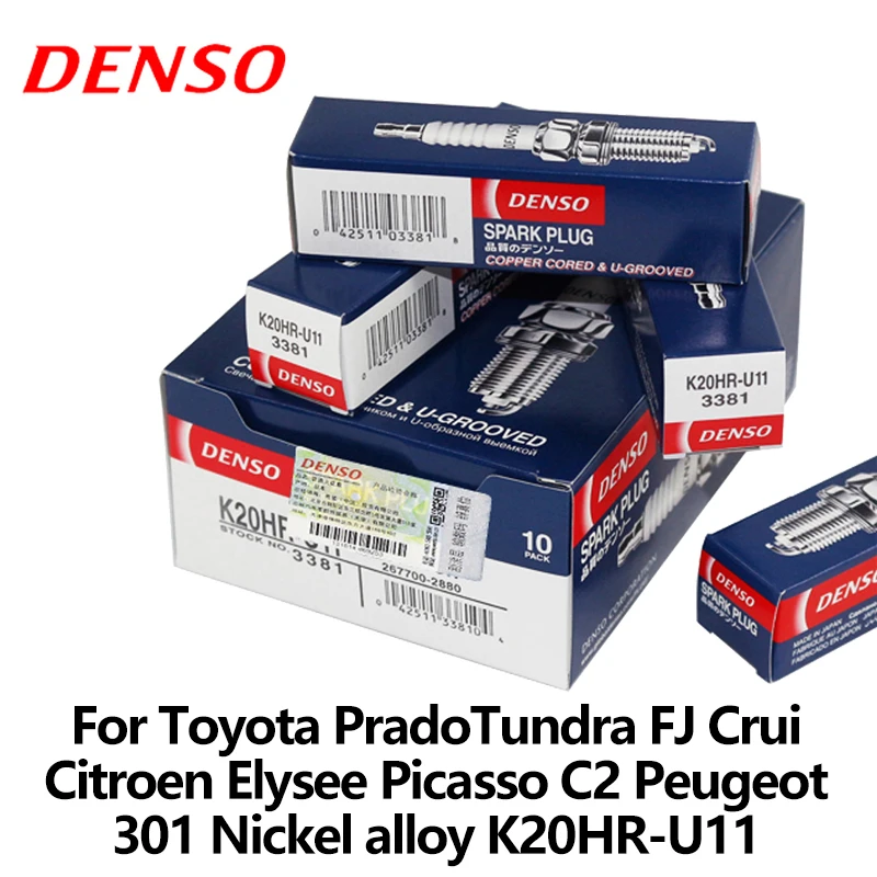 Лентам кампании DENSO свечи зажигания автомобиля для Toyota PradoTundra FJ Crui Citroen Elysee Picasso C2