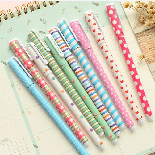 10 шт./лот, цветные гелевые ручки, кавайные ручки, Boligrafos Kawaii Canetas Escolar, милая Корейская Милая канцелярия, гелевая ручка с кошкой