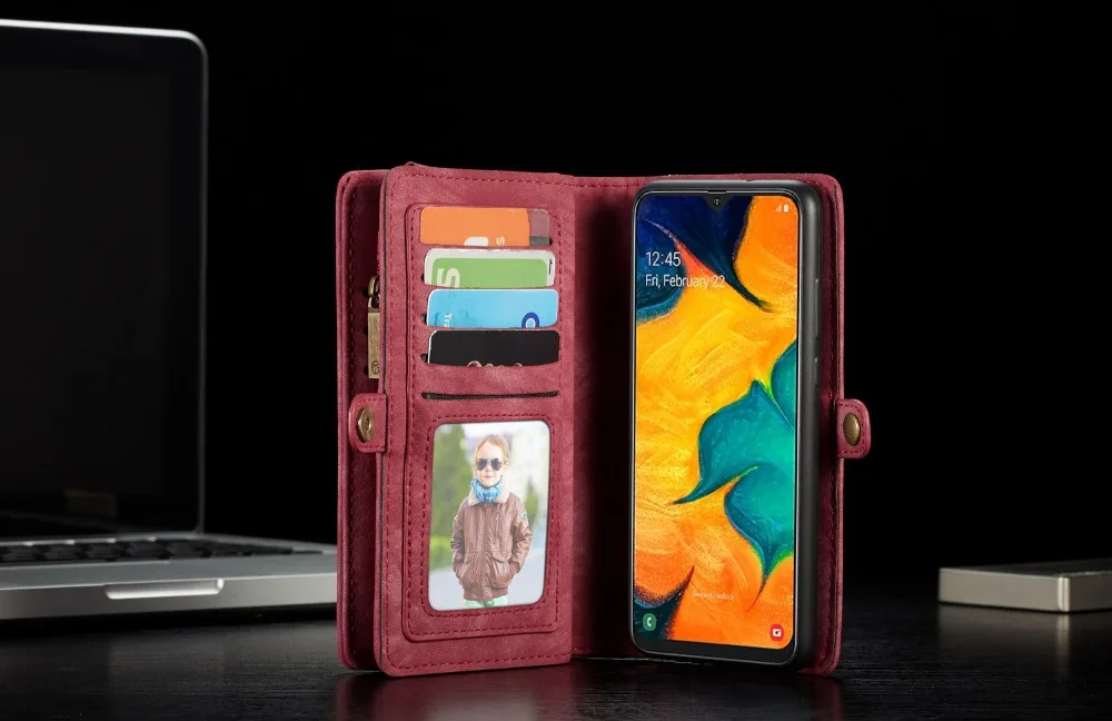 Для Coque samsung A40 чехол на молнии кошелек Folio Магнитный чехол из натуральной кожи чехол для samsung Galaxy A40 A50 A30 A20 S10 Plus