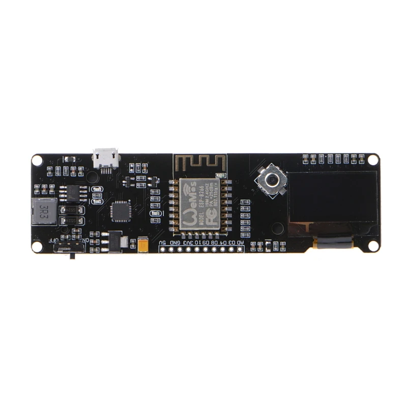 Модуль материнской платы WeMos D1 модуль ESP8266 с экраном 0 96 дюйма и аккумулятором 18650