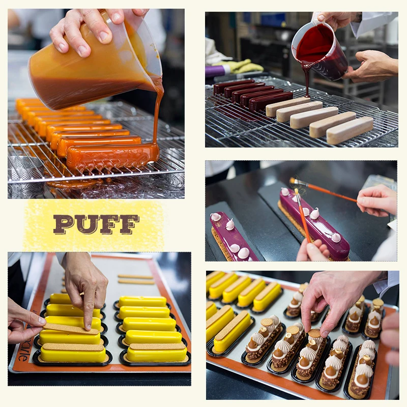 1 шт. из нержавеющей стали Eclair Puff плесень печенье шасси молниеносные движущиеся
