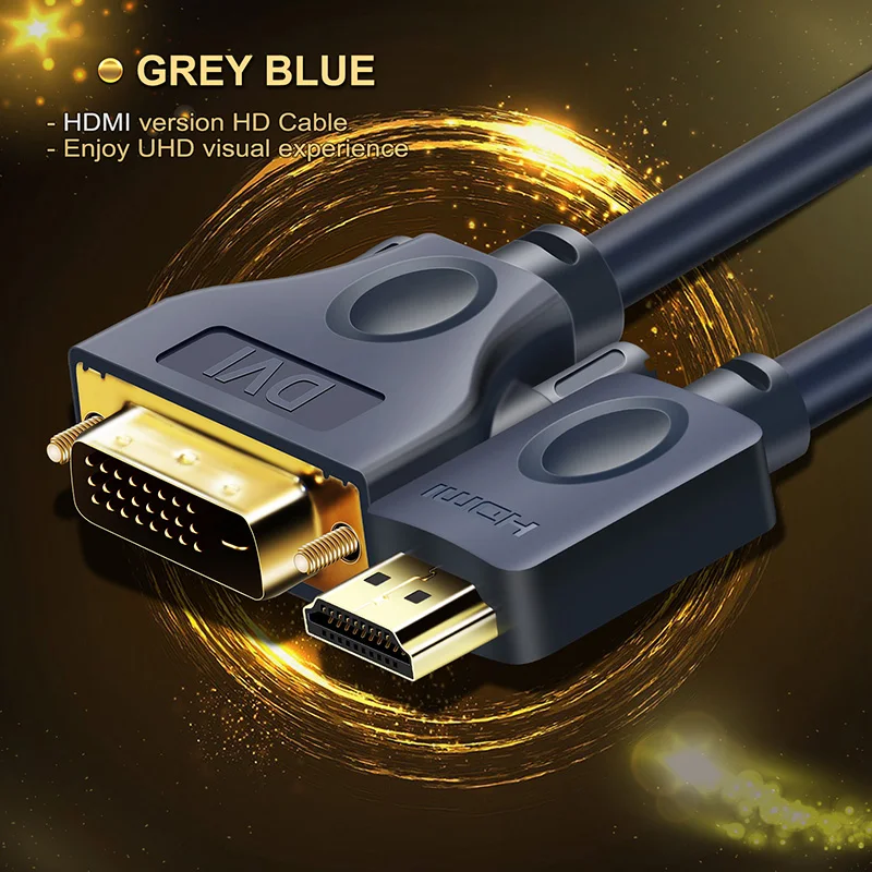 CABLETIME Кабель HDMI-DVI 24+ 1 pin Bi-direction Pro Высокоскоростной HDMI DVI кабель Full HD 2,0 для Xbox Blu-Ray плеера HDTV C119