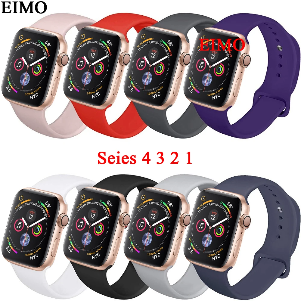 Силиконовый спортивный ремешок для apple watch, ремешок для apple watch 5, 4, 3, ремешок 44 мм, 40 мм, correa Iwatch 5, 42 мм, 38 мм, ремешок для часов, браслет, ремень