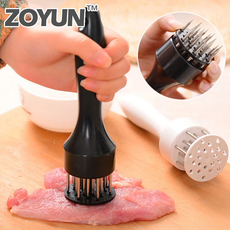 ZOYUN бытовые сломанные мышцы сосновая игла стучать молоток для мяса нержавеющая сталь иглы отверстие для стейка свинья кожа молоток для отбивания свинины