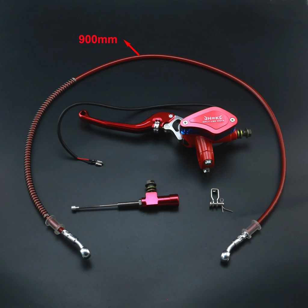 1hose1brake1clutch Универсальный рычаг тормозного насоса мотоцикла с регулируемой ручкой гидравлический насос сцепления Главный цилиндр гоночный для Yamaha Kawasaki HONDA - Цвет: 1hose1brake1clutch