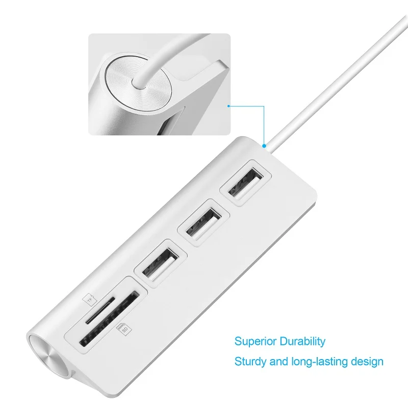 Все в одном 3 Порты и разъёмы USB HUB SD Card Reader разъем адаптера развернуть Hub для TF Micro