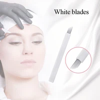 tattoo needles eyebrow microblading needles 30pcs lip liner permanent makeup 3d embroidery blades safe for manual pen and inks
