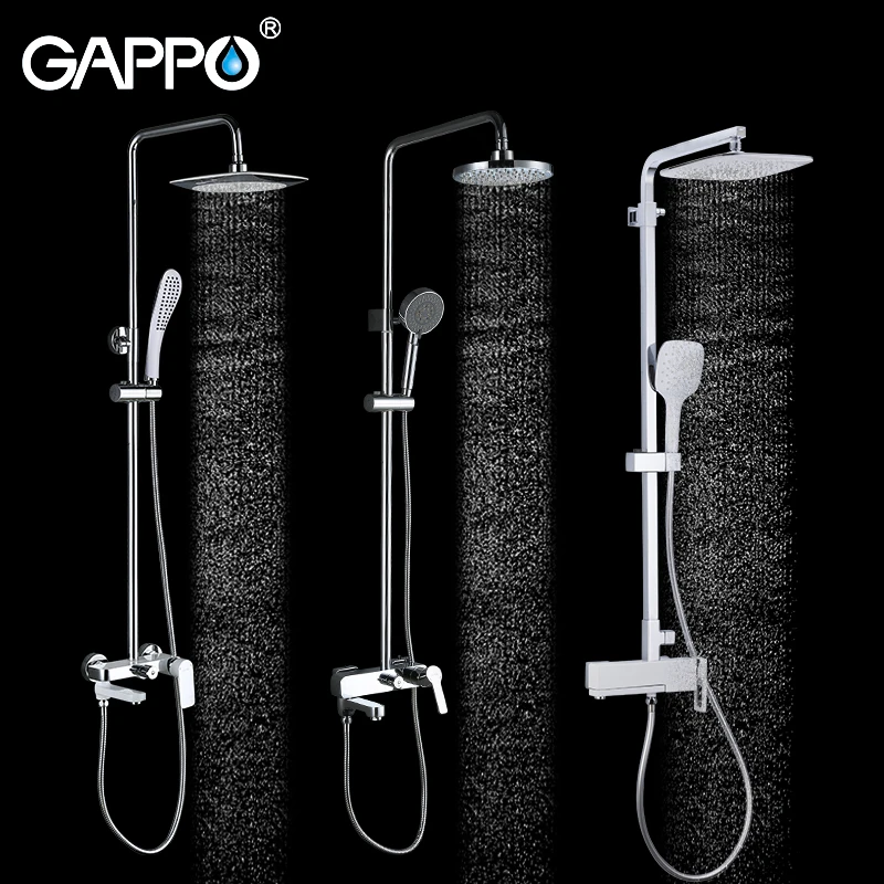 

GAPPO Shower faucets Bathroom faucet rain shower set Brass mixer water tap bath shower set waterfall wall mounted shower system