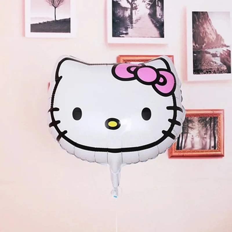 1 шт. большой размер 45*46 см hello kitty с днем рождения свадебные шары милые украшения для дня рождения Детские надувные шары для подарка