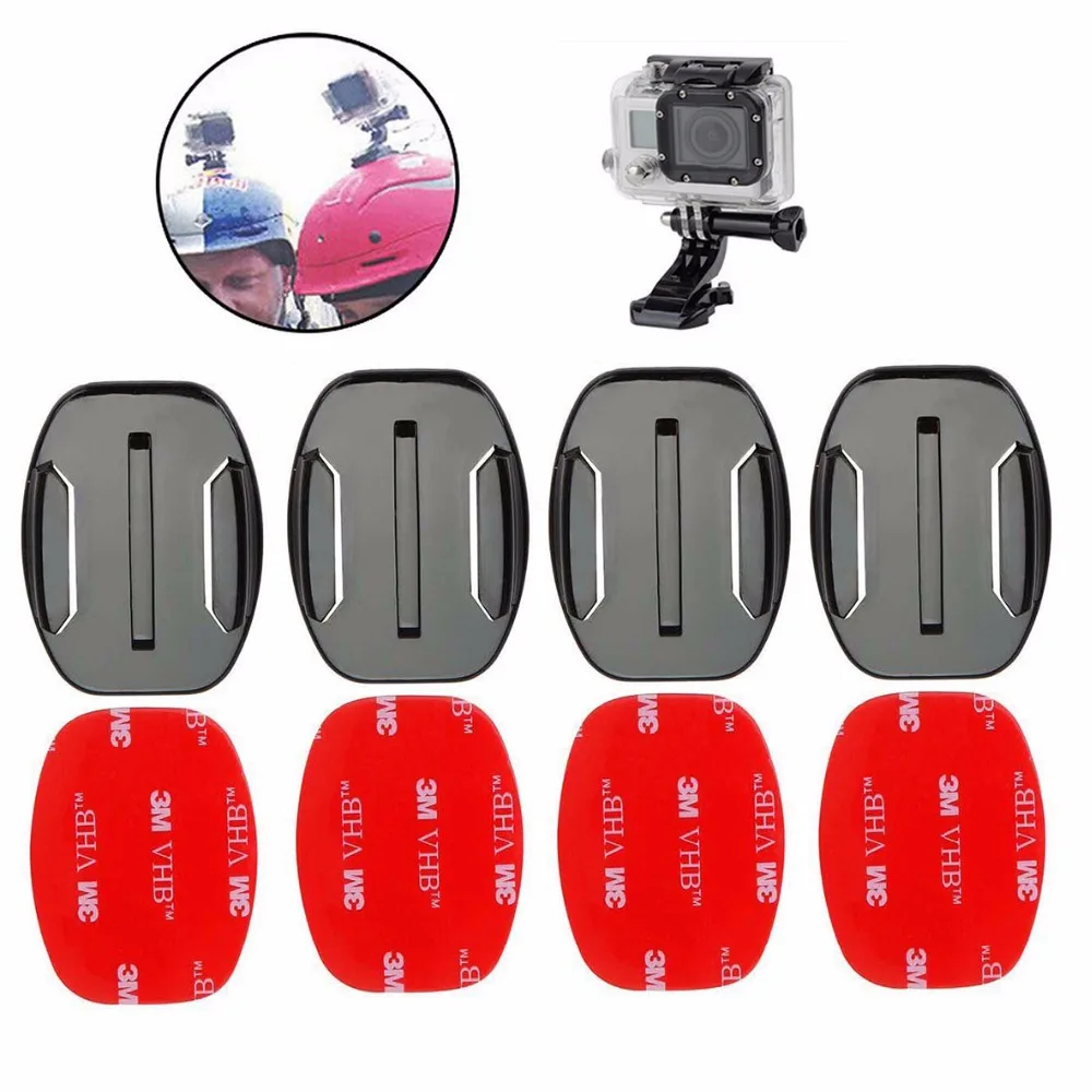 Новинка набор аксессуаров для GoPro 104 шт плоская изогнутая основа клейкое
