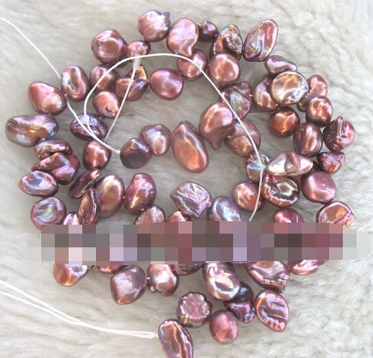 free shipping 00638 freshwater pearl red reborn keshi 7-10mm 14.5" loose beads | Украшения и аксессуары