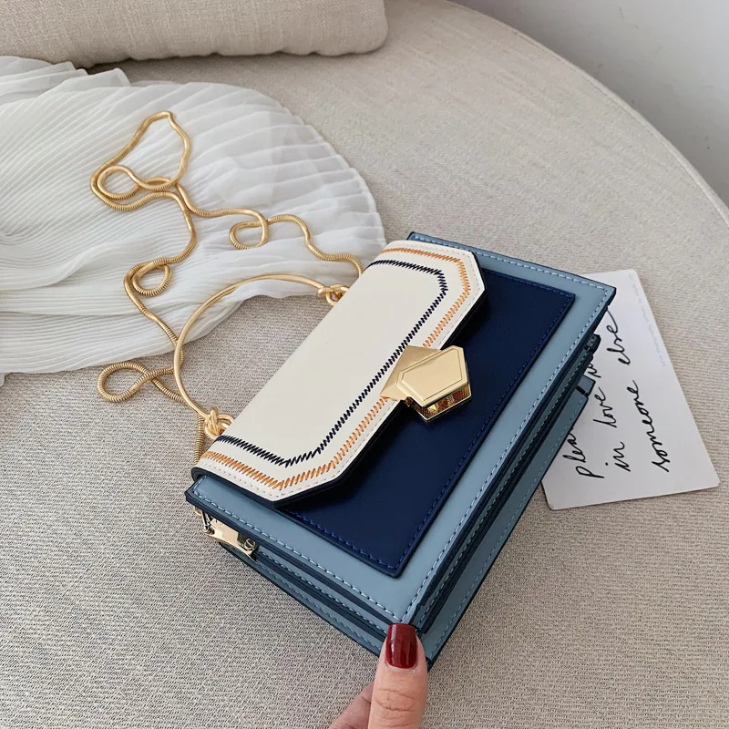 Зеленого цвета из искусственной кожи с цепочкой дизайнерские сумки через плечо