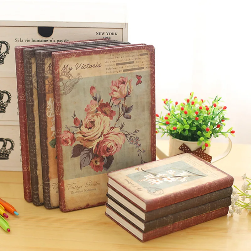 Классический винтажный цветочный блокнот для школьников серии в твердом