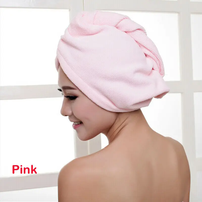 Новые женские сушки волос тюрбан обертывание шляпа полотенце двухсторонние