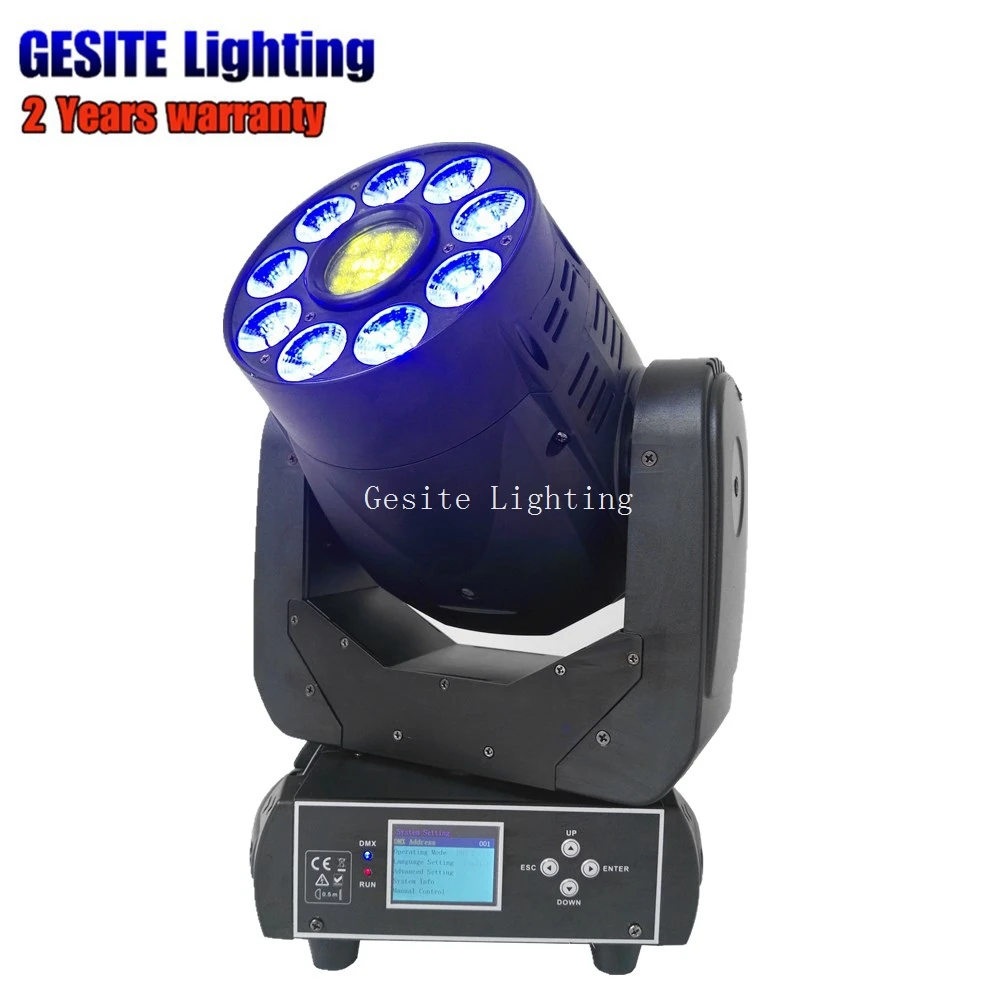 2017 Новый 2в1 сценический Свет 75 Вт пятно 9 шт. 6в1 RGBWA + UV мыть LED движущаяся головка