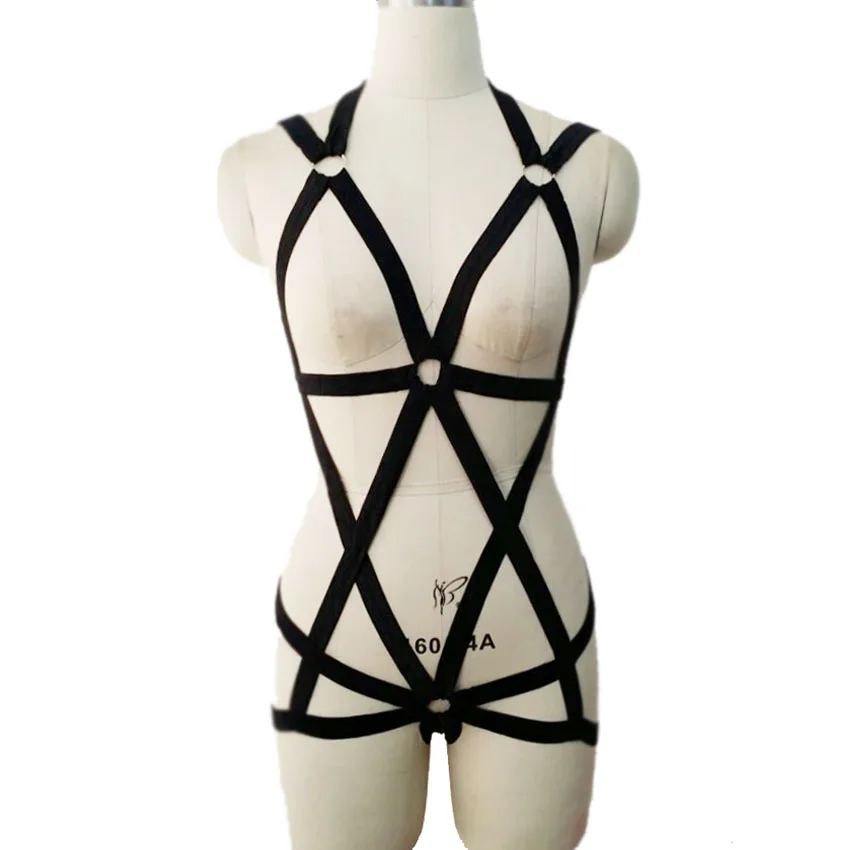 Женский УКОРОЧЕННЫЙ ТОПИК в стиле Харадзюку черный бюстгальтер на бретельках