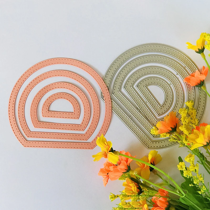 Frame Metal Cutting Dies Stitched Scrapbooking Craft Die Cut Embossing Background Card Making Stencil Template | Дом и сад