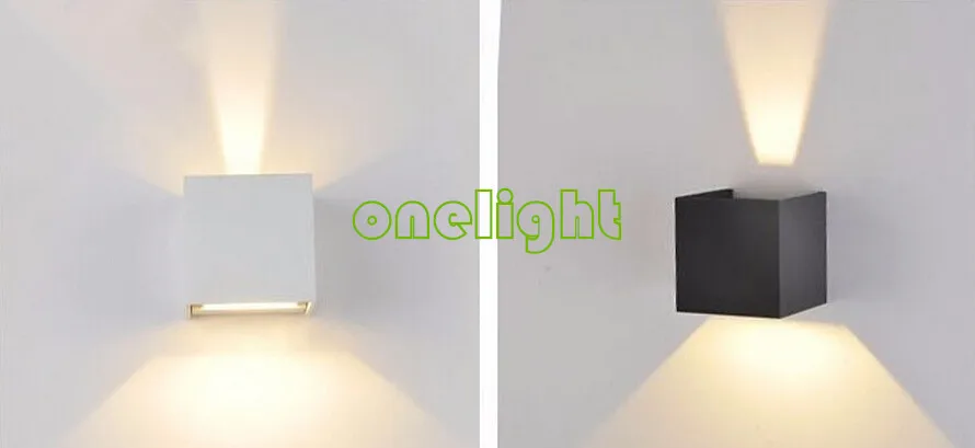 Светодиодные уличные настенные лампы COB 6 Вт теплый белый холодный свет 2x3