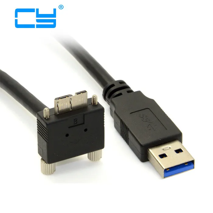 

1,2 м 4 фута 3 м 10 футов 90 градусов вниз Угловой Micro USB, винт, крепление к USB 3,0 кабель для передачи данных для точки серый Хамелеон камеры 120 см 300 с...