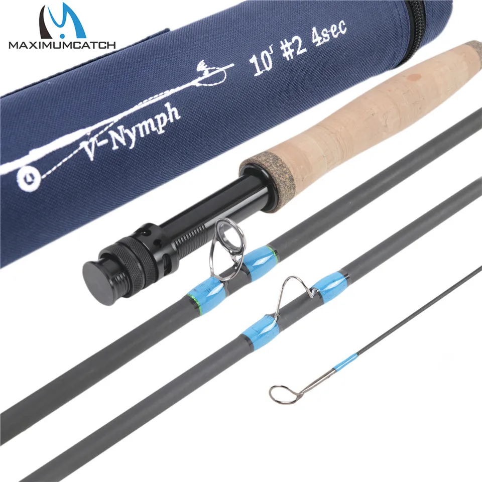 Maximumcatch 10FT-11FT 2/3/4WT 4Sec Нимфа Fly Удочка IM10 графитовая углеродная волокна быстрое действие Fly стержень с Нимфа линии