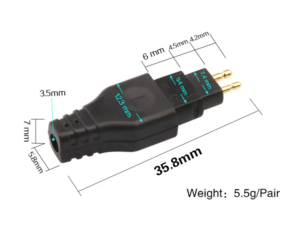 HD разъем DIY разъем для наушников Позолоченный разъем для Sennheiser DIY HD414 HD565 HD580 HD600 HD650 мини разъем для наушников