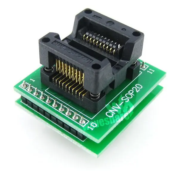 SO20 SOIC20 SOP20 TO DIP20 IC тестовая розетка OTS 20 1.27 01 Enplas АДАПТЕР программирования 1 27 мм Шаг