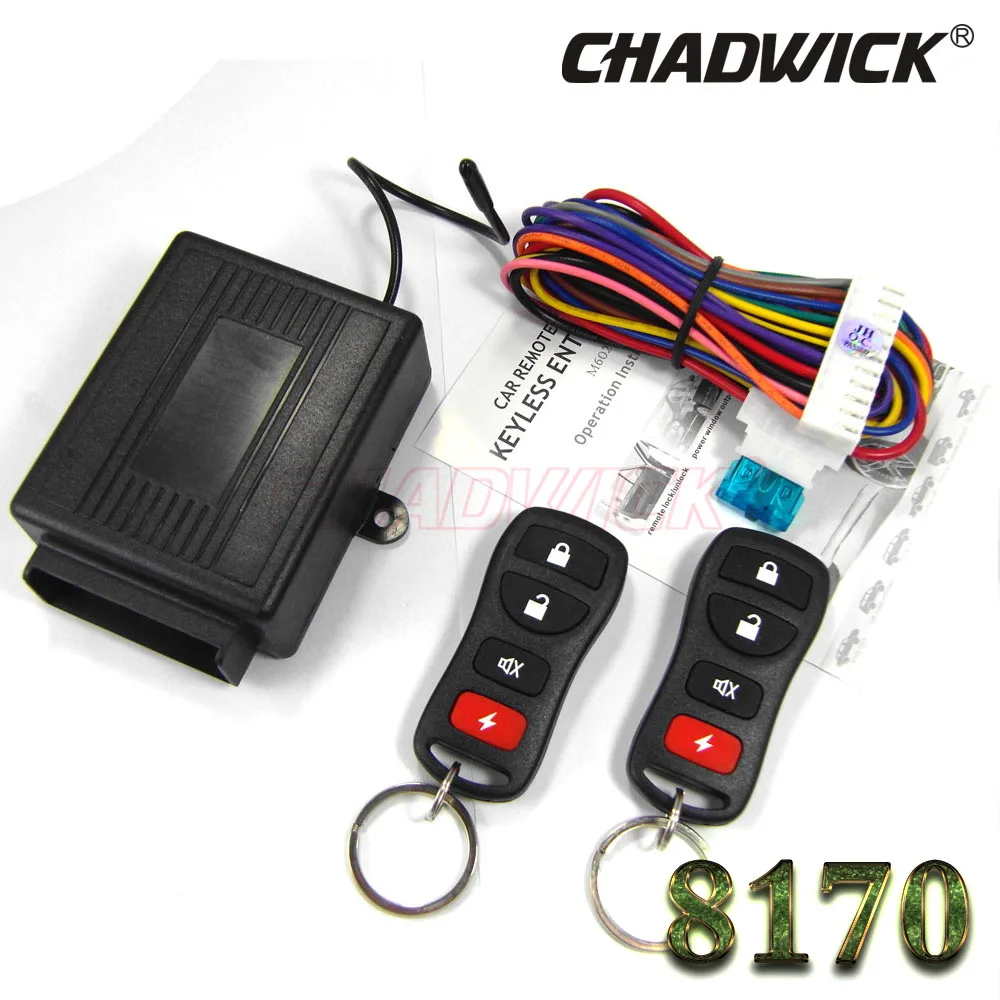 

12V Universal auto parts keyless entry system central door locking system 4 button remote control find car flash CHADWICK 8170