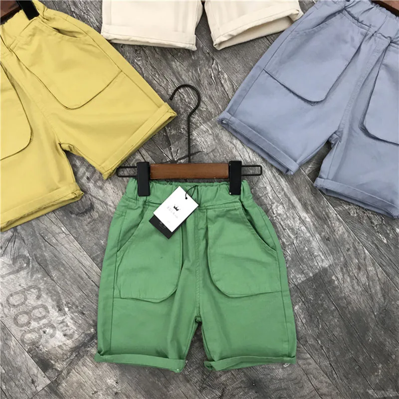 Детская простая Спецодежда брюки лето 2019 Новое поступление корейский стиль 90-130